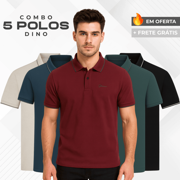|Combo 5| - Camisas Polo Dino: